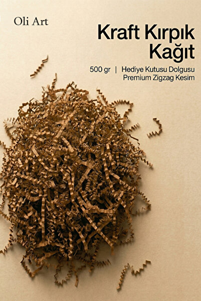 OLİ Art Zigzag Kırpık Kağıt 500gr. Kraft 1ad. Kutu İçi Dolgu Malzemesi Pelur ...