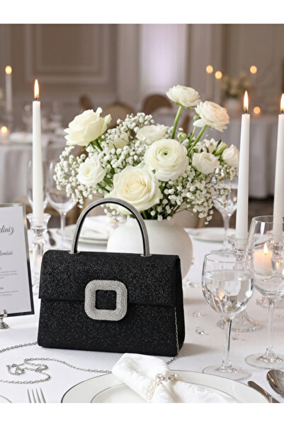 Çanta Trend Women's Silvery Handle Detailed Chain Strap Evening Dress Bag