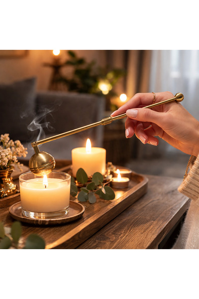 VERRA CONCEPT El Yapımı Mum Söndürücü Aleti Dekoratif Mum Söndürme Aparatı 28x3