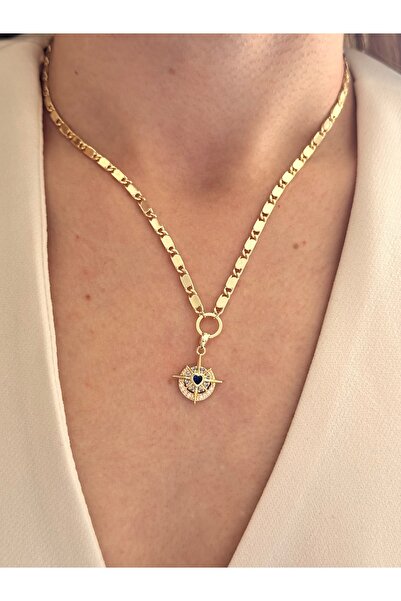 Charmist Çelik özel koleksiyon kutup yıldızlı kalp detay kolye