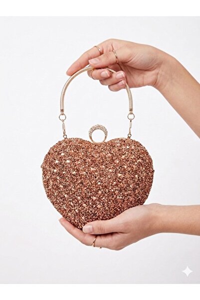 çantamgelsin Geantă de seară pentru femei, cu cristale și pietre mari, în for...