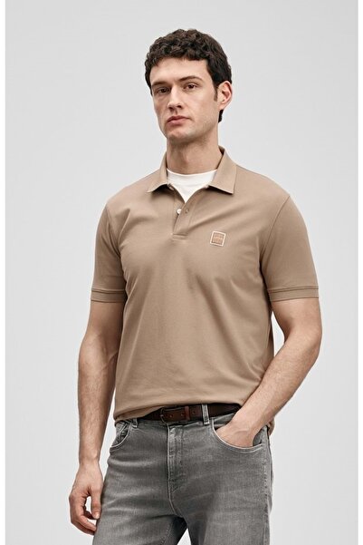 Lufian 111040233 Carter Smart Men's Polo Neck T-Shirt Men's T-Shirt Beige