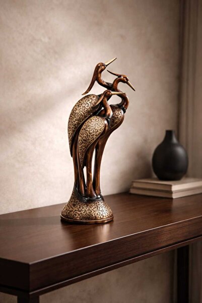 Yaratıcı sanatlar atölyesi Balıkçıl Kuşu Ailesi Tek Parça Dekoratif Büyük Boy...