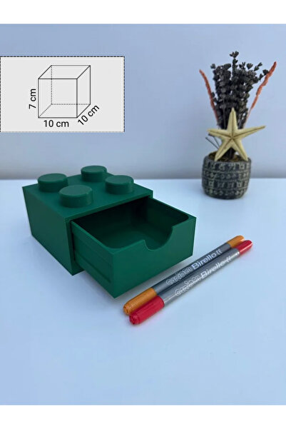 Teknovagroup صندوق تخزين مزخرف بتصميم لعبة بناء صغير الحجم 2 × 2 لتنظيم سطح ا...