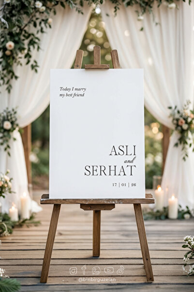 Binbir Güzel An 50x70 cm Sadeliğe Dokunuş Karşılama Panosu