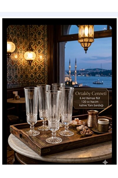 ORTAKÖY CENNETİ كوب ماء فاخر بجانب القهوة 120 سي سي Diamond Queen Remas