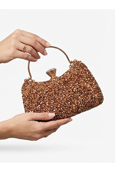 Çanta Trend Rochie de seară model geantă cu mâneci lungi și aplicații de piet...