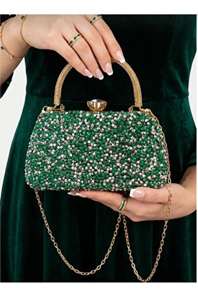 çantamgelsin Kadın Kristal taşlı Abiye Çanta Özel Gün Çantası mevzuniyet çant...