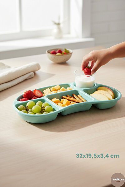 Melkan Home Bölmeli Çocuk Yemek Tabldot - Anaokulu & Kreş İçin Kahvaltı ve Ye...