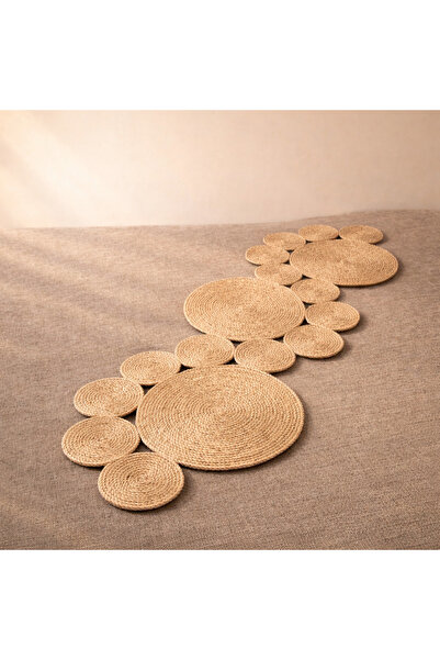 Naspar غطاء طاولة وكونسول وطاولة قهوة متعدد الاستخدامات مصنوع من الخيزران الط...