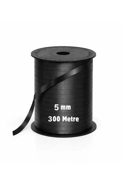 rabant Siyah Rafya İp 5 mm x 300 Metre Balon ipi Hediye Paketleme -