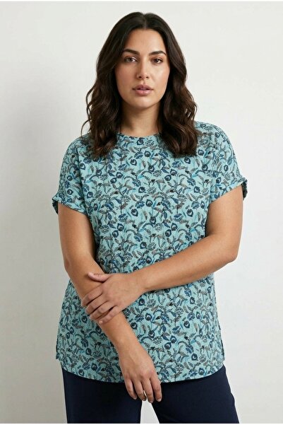 Stil Diva Tricou din Lycra cu mânecă scurtă, cu decolteu rotund, cu imprimeu ...