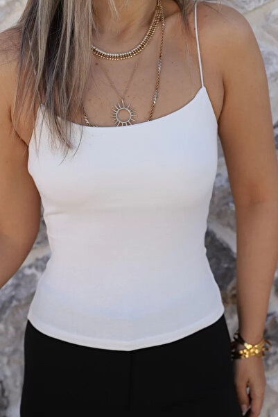 bytugcekaya Elastic ecru lung cu crop bile