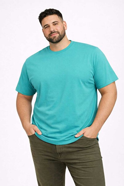 ANATOLIATEKSTILE Men's Basic Premium T-Shirt, Large Sizes, Cotton, Maximum Co...