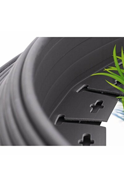 MGF PLAST Mgf Çim Ayırıcı 25 Mt Siyah Çim Sınırlayıcı Taş Toprak Ayıracı Çim Taş Toprak Bariyeri