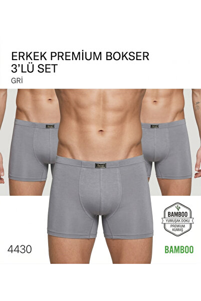 Berrak 3-Pack Men's Bamboo Boxers - Ultra Soft Breathable Fabric