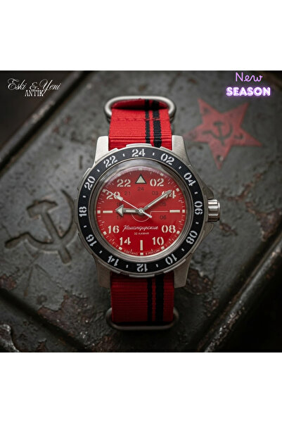 Vostok Komandirskie Men's Wristwatch – New Season Red Dial, Collectible Sport...