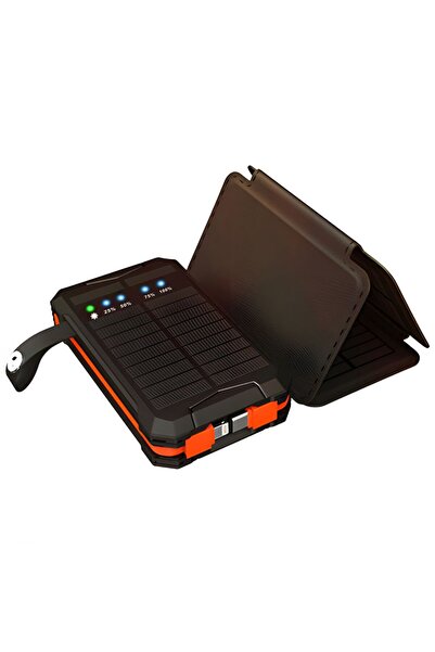 Linomag ® Baterie externă solară 8000mAh, 4 panouri, cabluri incluse, imperme...