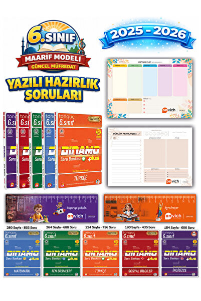 Tonguç Yayınları 6. Sınıf Dinamo Tüm Dersler Soru Bankası Seti - 5 Kitap 2026