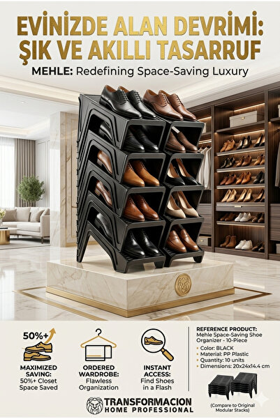 Transformacion 10 Lu Ayakkabı Rampası Yer Tasarruf Organizeri Mehle-twin