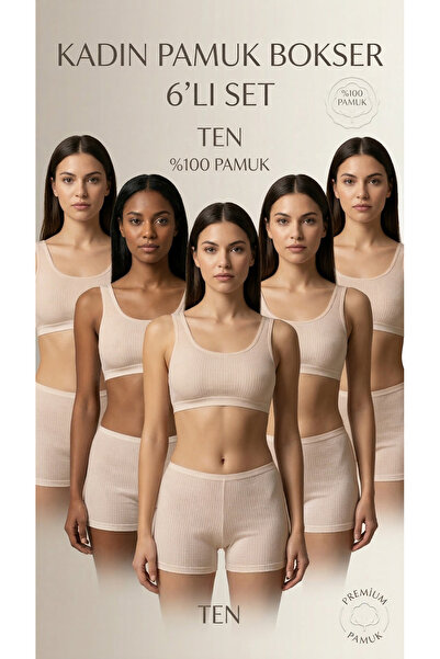 KOTA Kadın 6'Lı Fitilli Boxer