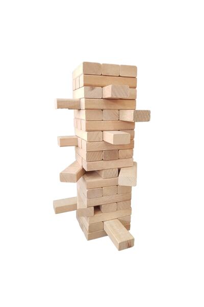 Jenga لعبة التوازن 54 قطعة خشب طبيعي