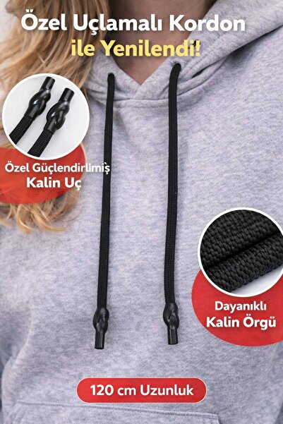 İMREN AKSESUAR Özel Uçlamalı Siyah Bağcık Kordon 1 Adet 125 Cm Ko4018