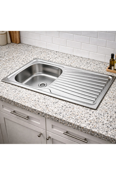 KROM Lavabo Evyesi 45x75 Tezgah Altı Paslanmaz Çelik