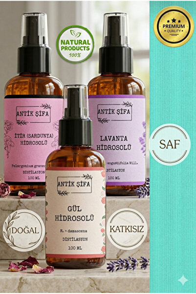 Antik Şifa Hydra-s.o.s Hidrosol Seti - Lavanta, Sardunya Ve Gül Suyu (3 X 100ML)