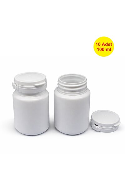 demethome 10 Adet 100 ml Yırtılır kapak sistemli Plastik Sakız-ilaç-ecza-tabl...