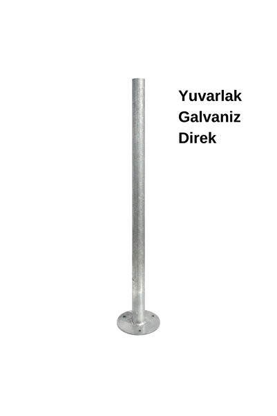 Hayat Trafik Galvaniz Yuvarlak Direk 3 m Flanşlı