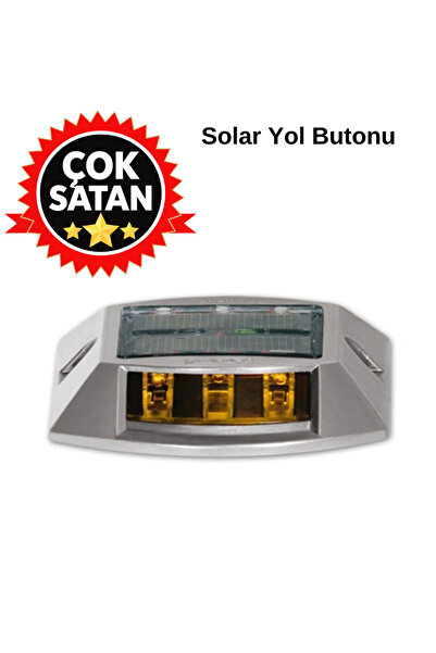Hayat Trafik Güneş Enerjili Yol Butonu Sarı, Solar Çakar Buton