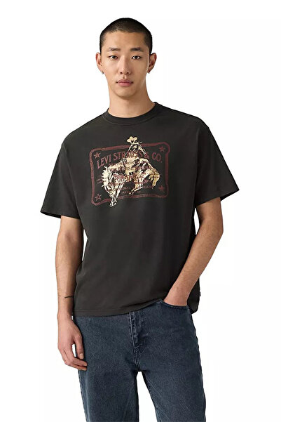 Levi's Ανδρικό μαύρο μπλουζάκι με στάμπα σε vintage στυλ-87373-0401