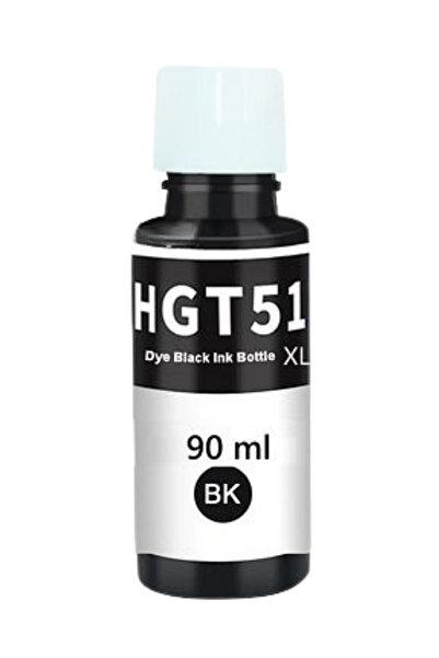 HP Smart Tank515 (1TJ09A) Uyumlu 4 Renk Muadil Mürekkep Seti GT51XL 100ml renkliler 90ml 2 adet siyah