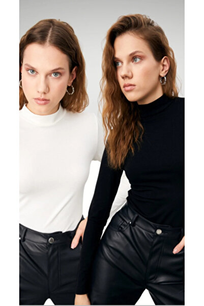 MY VİNTAGE Kadın Parmak Detaylı Body