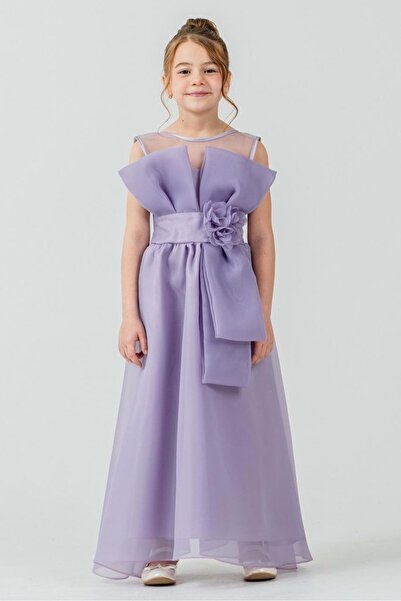 s.t. sebat tekstil Girl's Stretchy Gipe Backed Floral and Ribbon Stylish Orga...