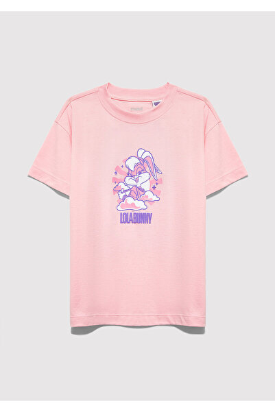 Mavi Tricou roz cu imprimeu Lola Bunny, croială lejeră / croială amplă și con...