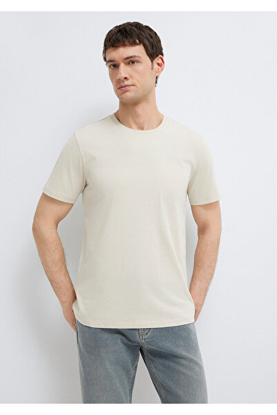 Mavi Beiges Basic-T-Shirt Slim Fit / Eng anliegend 065574-70144