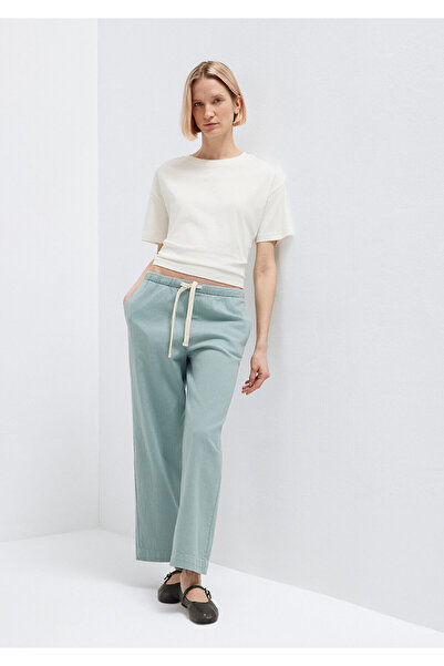 Mavi Green Trousers with Lace Detail 1011203-70113
