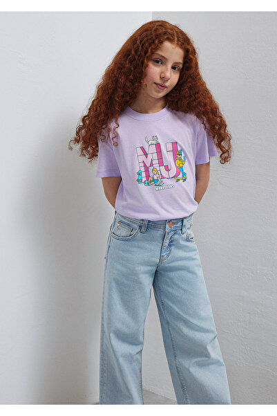 Mavi MJ Logo Printed Purple T-Shirt Loose Fit / Relaxed Fit 7610431-70519