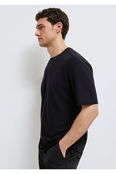 Mavi Мек-Премиум Черен (ТЕНСЕЛ) ™ Тениска от смесена материя Liyosel, свободн...