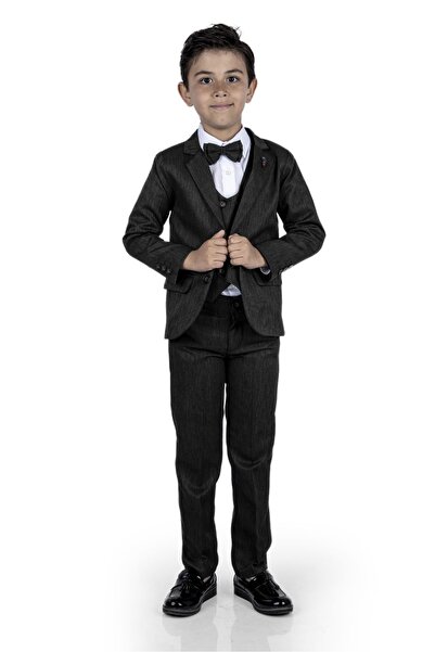 s.t. sebat tekstil Boy's Vest Piece Suit, Pants, Shirt, Bow Tie and Jacket Fu...
