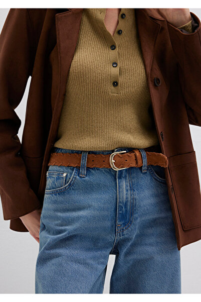 Mavi حزام جلد سويدي بني 1913565-70304