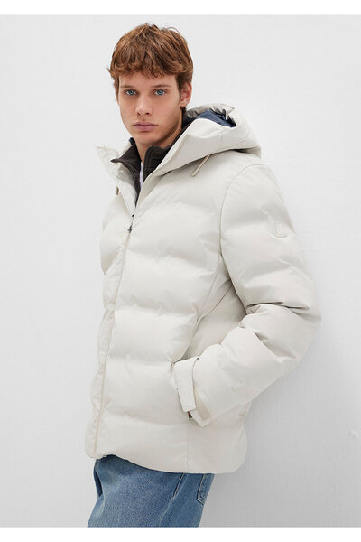 Mavi Jachetă gonflabilă hidrofugă K cu glugă Ecru 0110313-70144