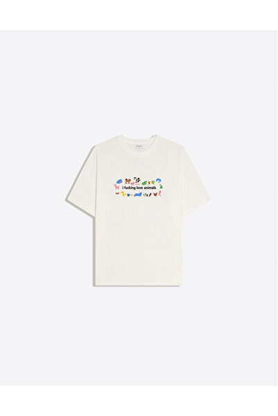 Disante Λατρεύω τα ζώα με τρελή τρομερή ευχαρίστηση! Γυναικείο μπλουζάκι με λ...