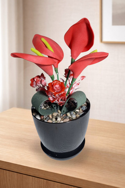 nftart.design زهرة اصطناعية - أنتوريوم في وعاء