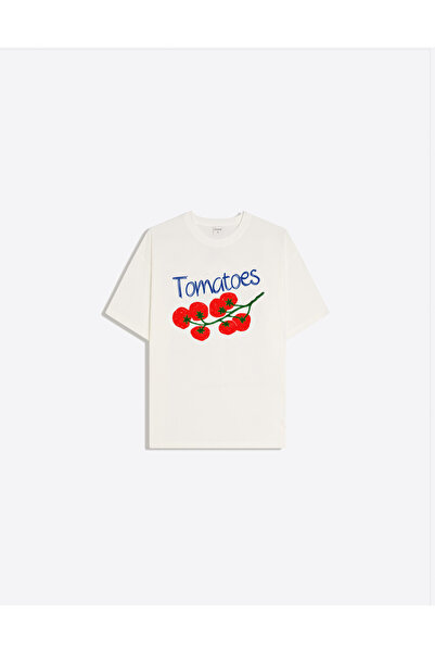 Disante Tricou de damă Basic Trend cu decolteu rotund cu imprimeu Tomatoes