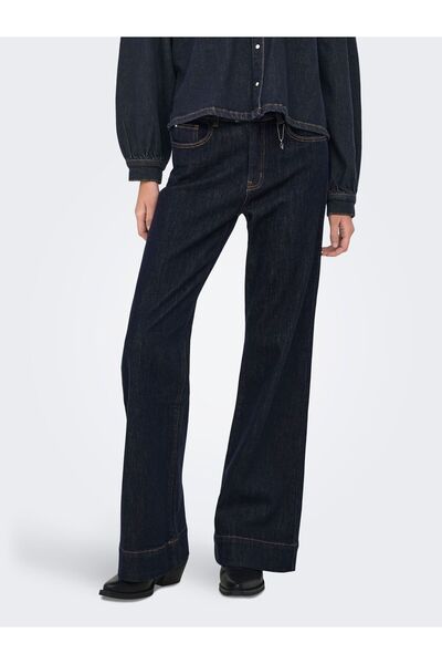 ONLY Jeans mit weitem Bein ONLJUICY Hohe Taille Weiter Beinschnitt Jeans