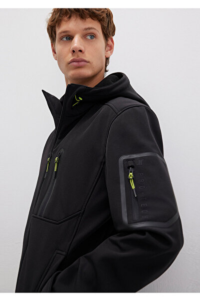 Mavi Water Repellent K Hooded Black Scuba Jacket S Slim Fit / Slim Fit 011026...