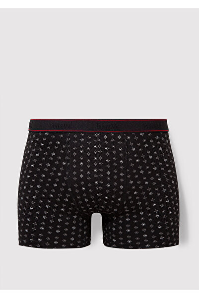Mavi Baskılı Siyah Boxer 0911037-900